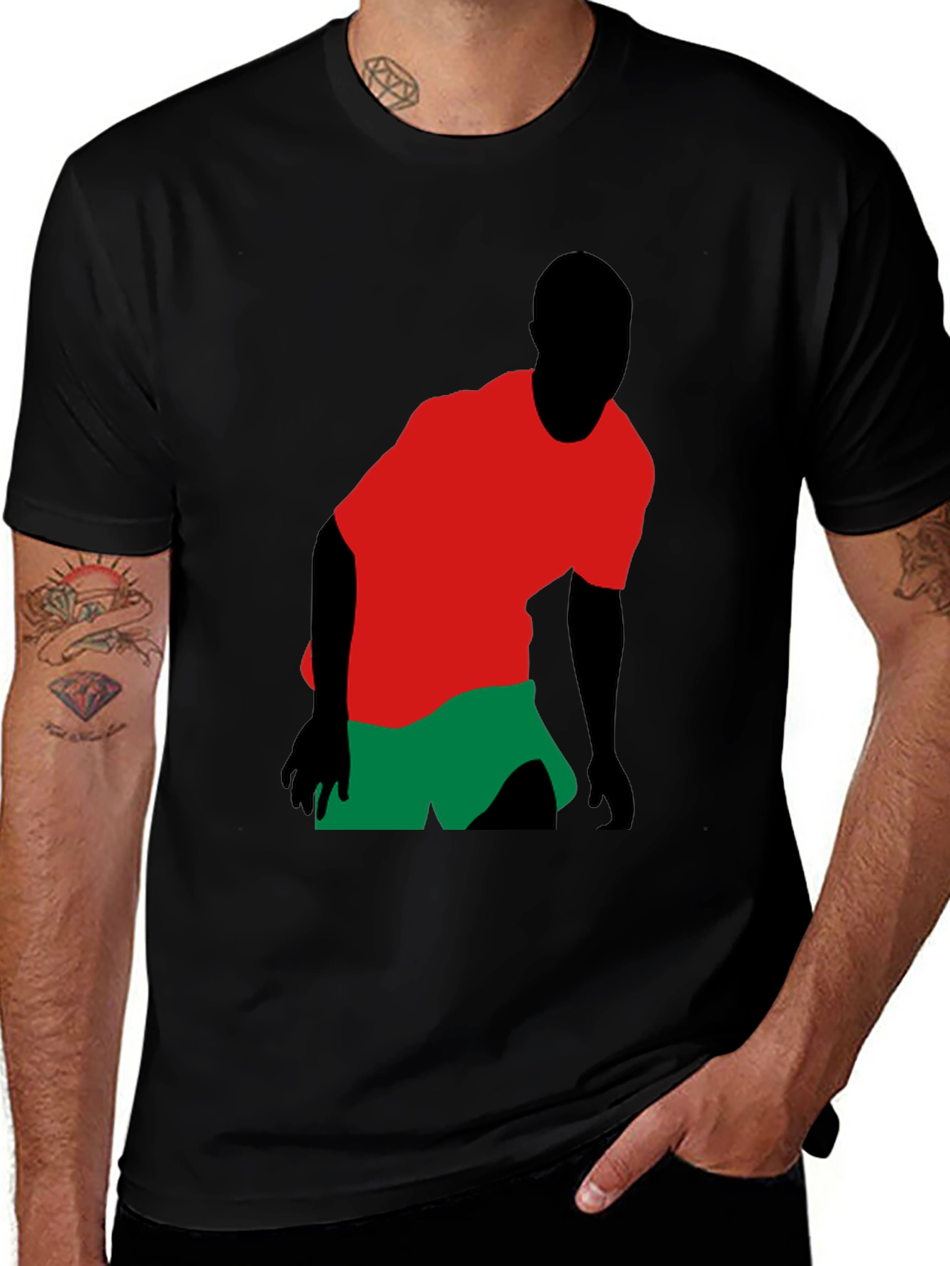 Statement Black T-Shirt with Graphic Design