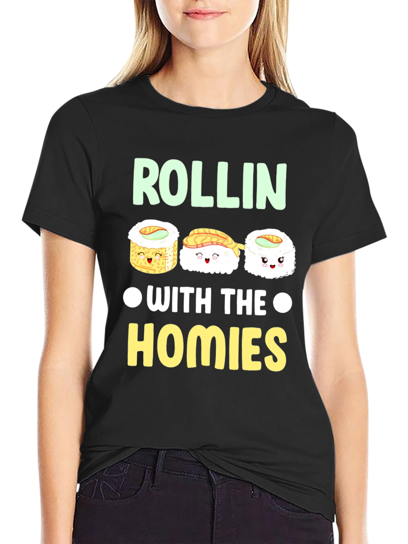 Rollin with the Homies Sushi Graphic Tee