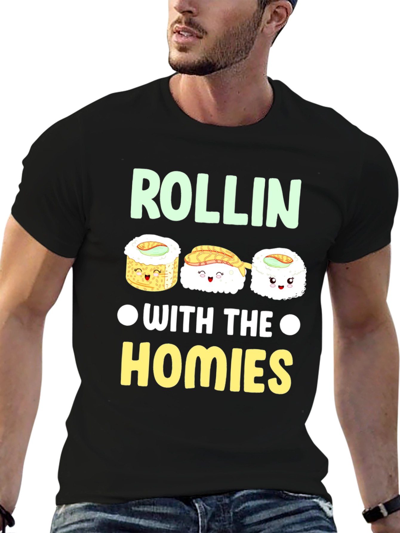 Rollin with the Homies Sushi Graphic Tee