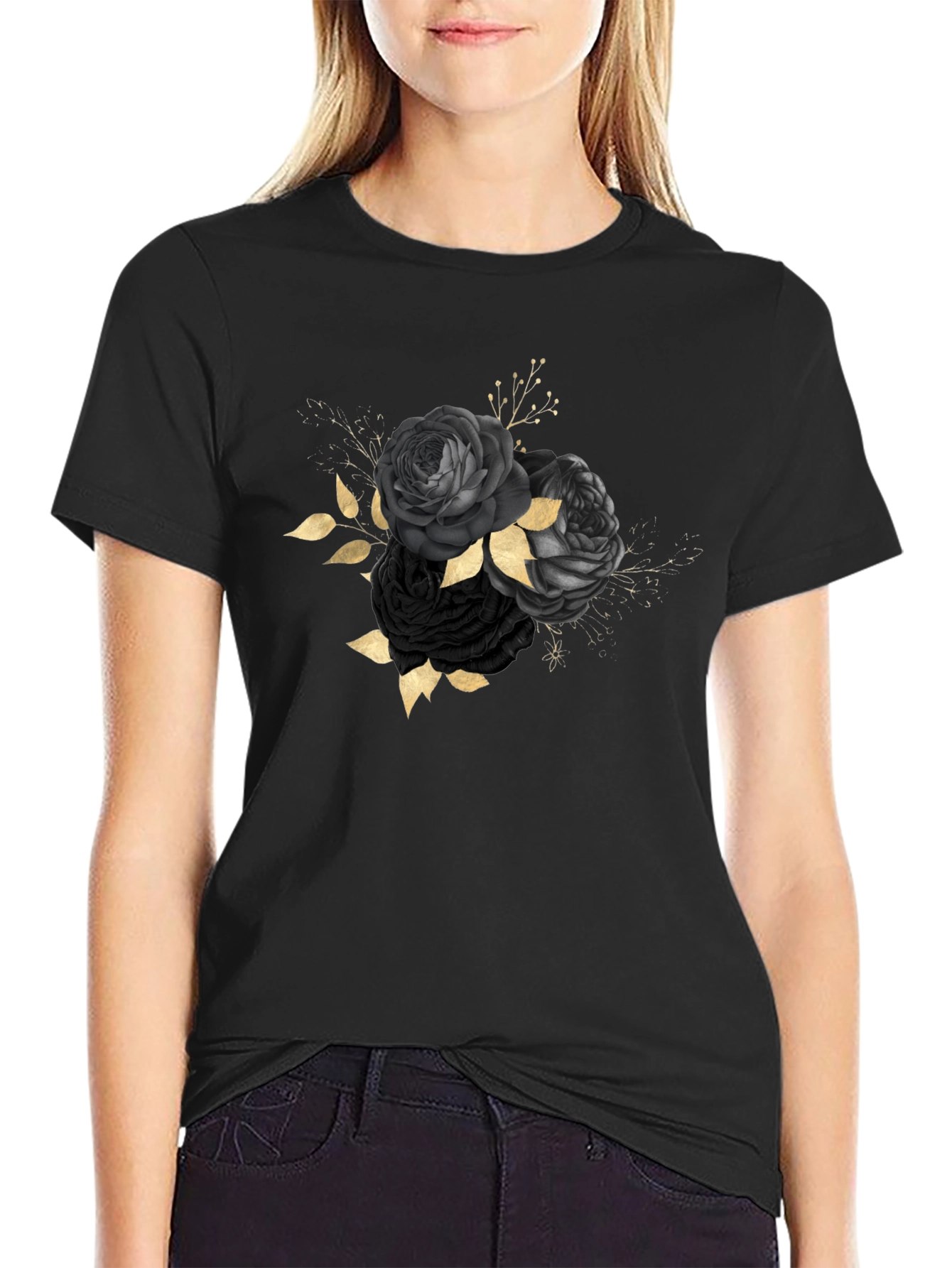 Black Roses Graphic T-Shirt