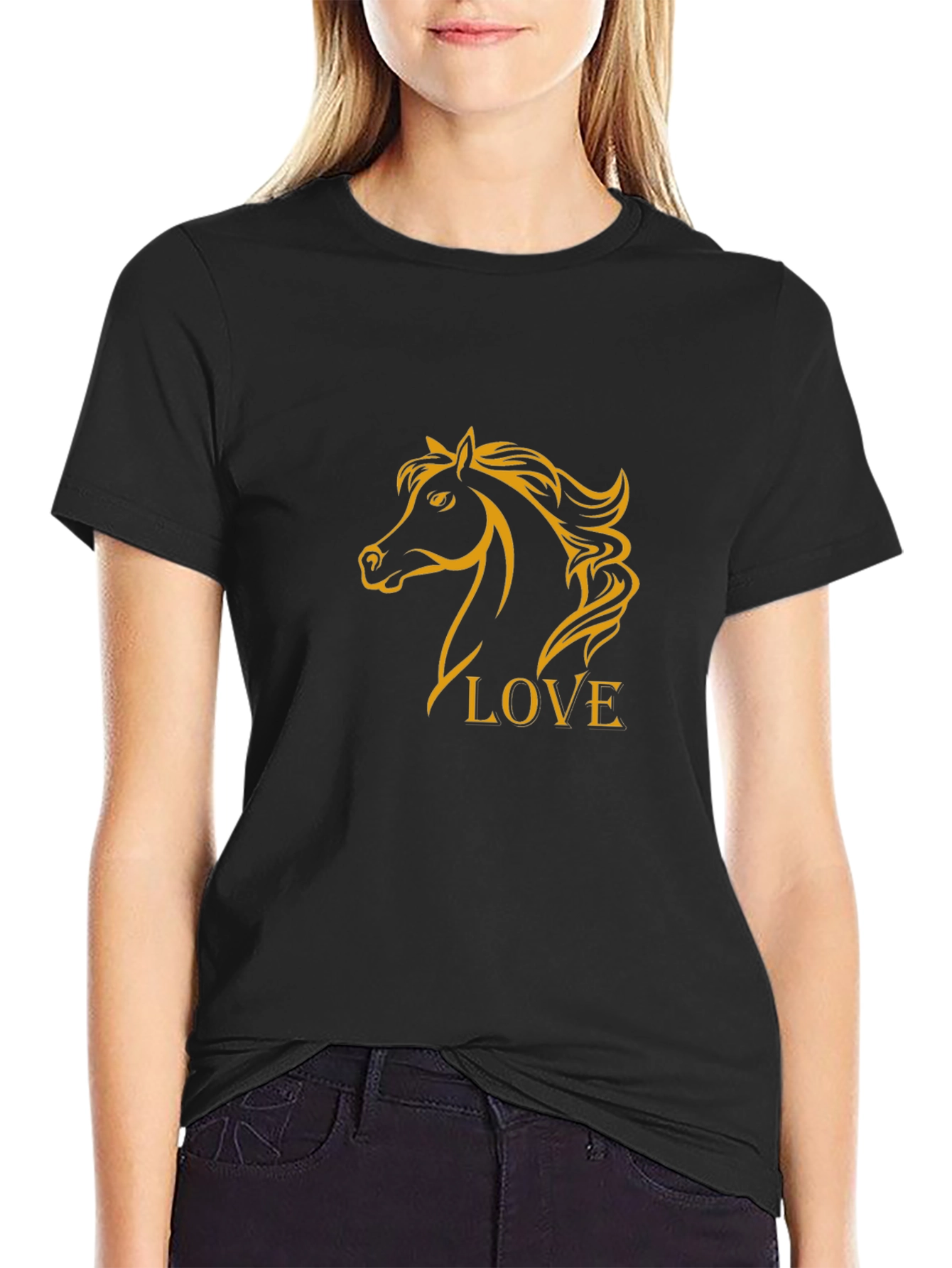 Horse Lovers Black T-Shirt