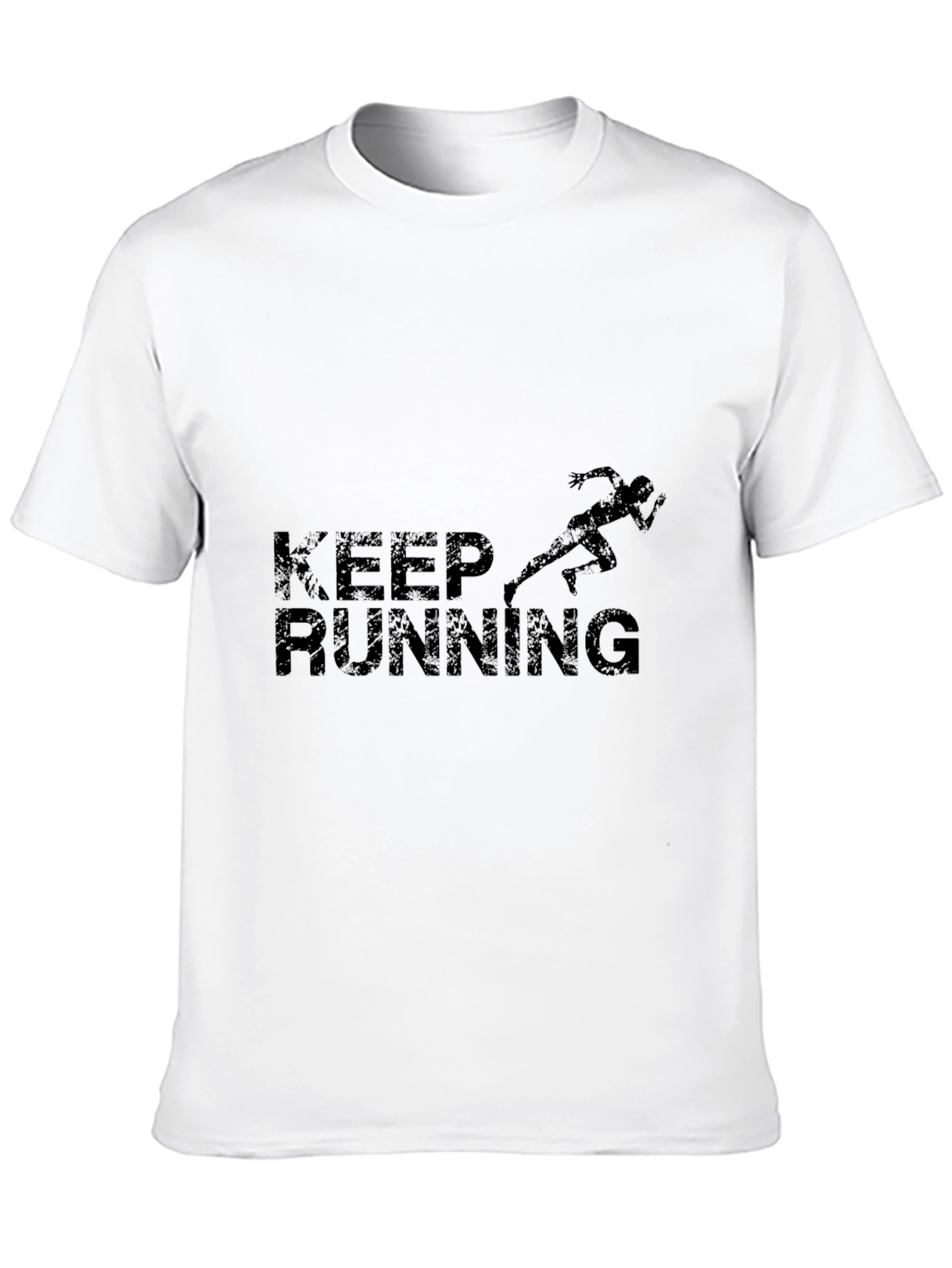 Keep Running T-Shirt - Black Athletic Design