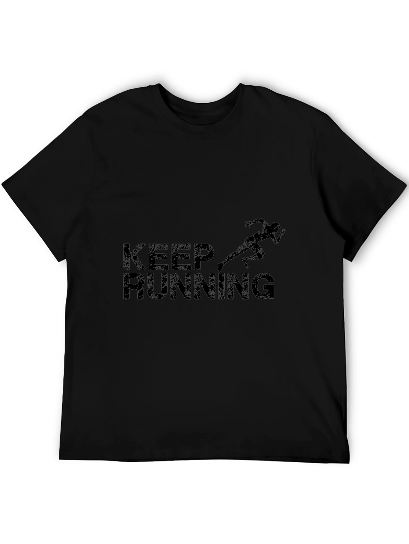 Keep Running T-Shirt - Black Athletic Design