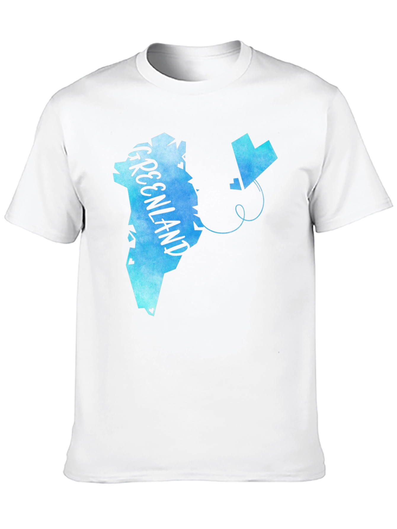 Greenland Map Kite Graphic Black T-Shirt