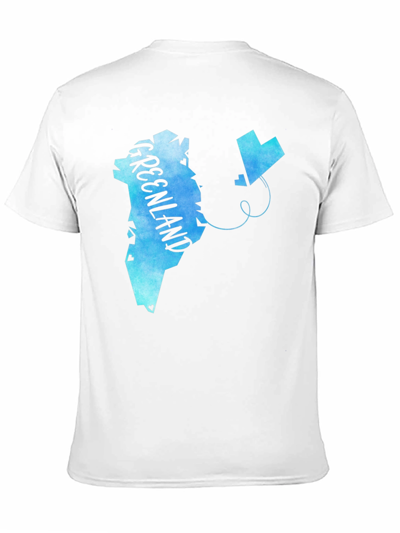 Greenland Map Kite Graphic Black T-Shirt