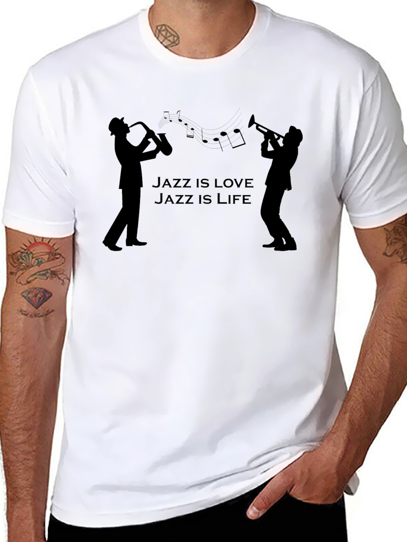 Jazz is Love Jazz is Life Black T-Shirt