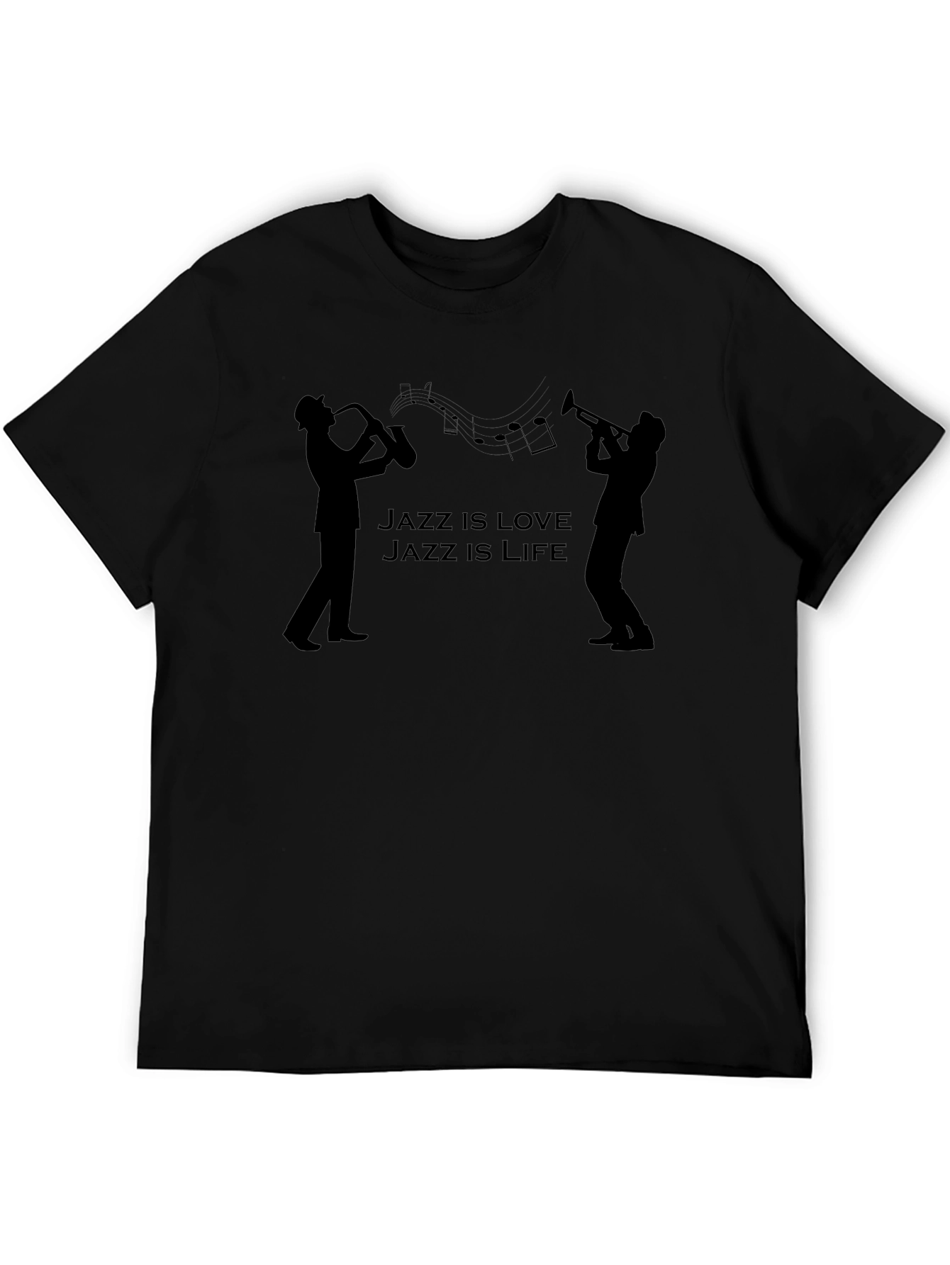 Jazz is Love Jazz is Life Black T-Shirt