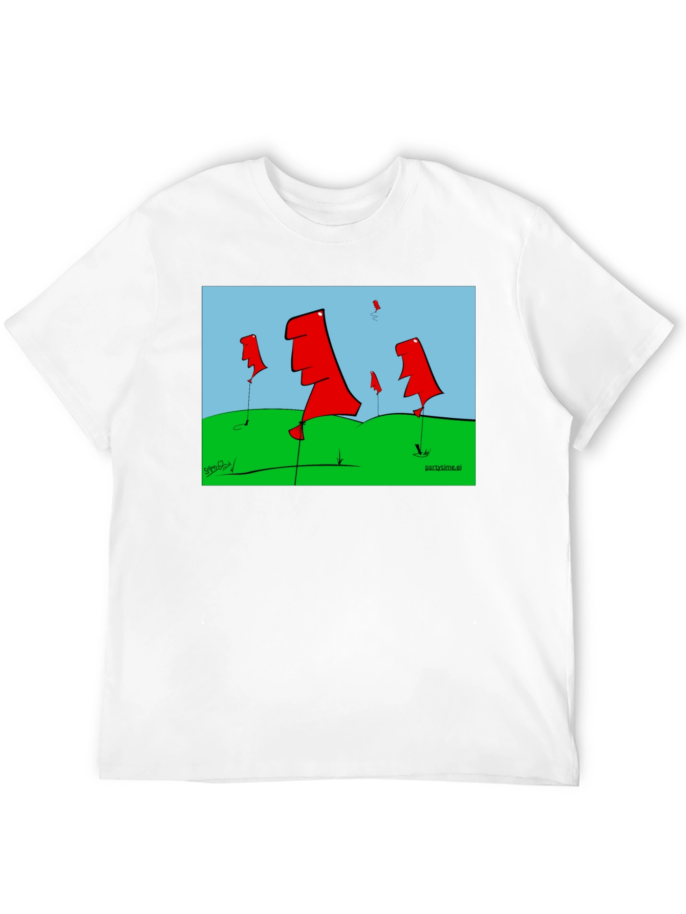 Abstract Flags Graphic Tee - Black