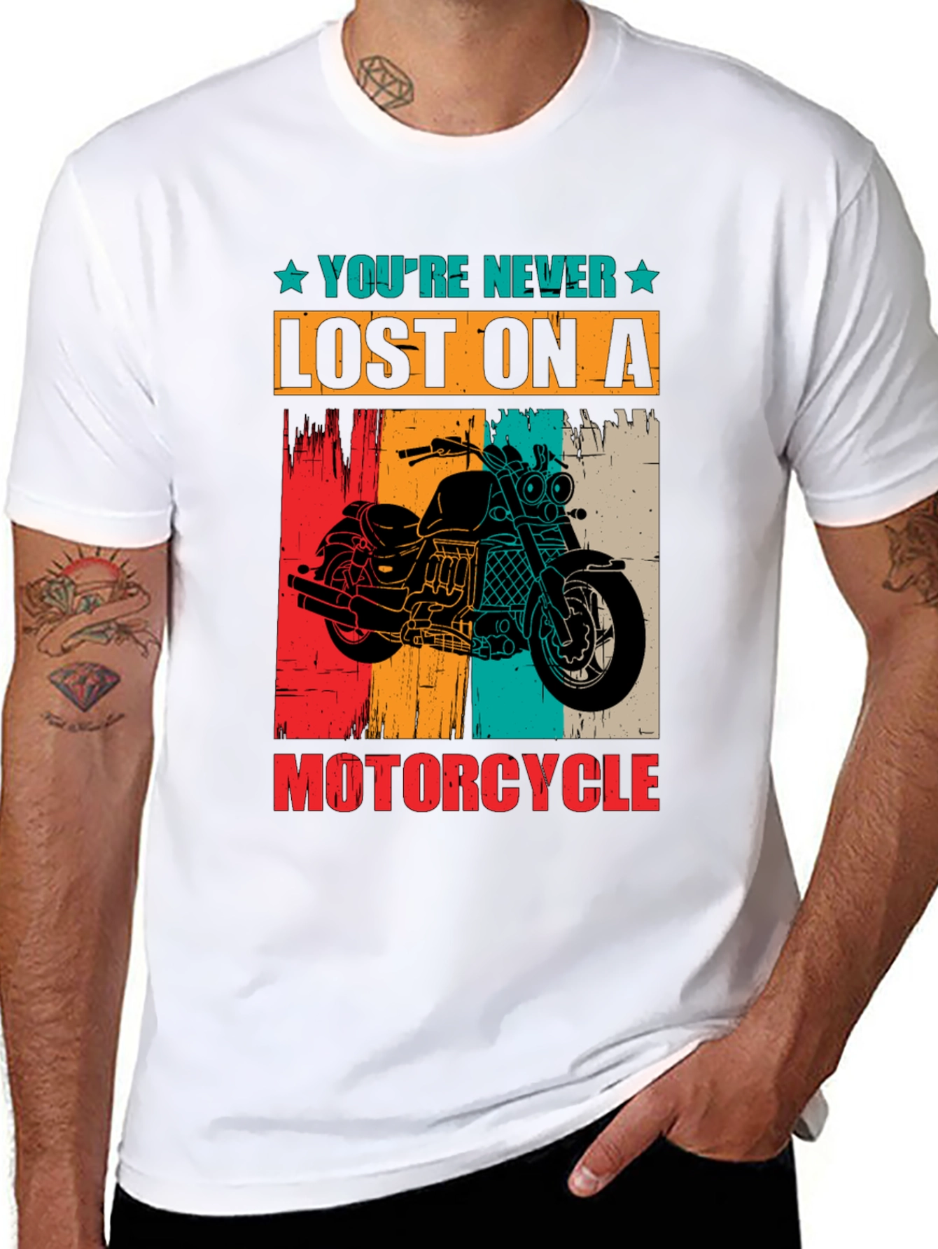 Youre Never Lost On A Motorcycle Graphic T-Shirt