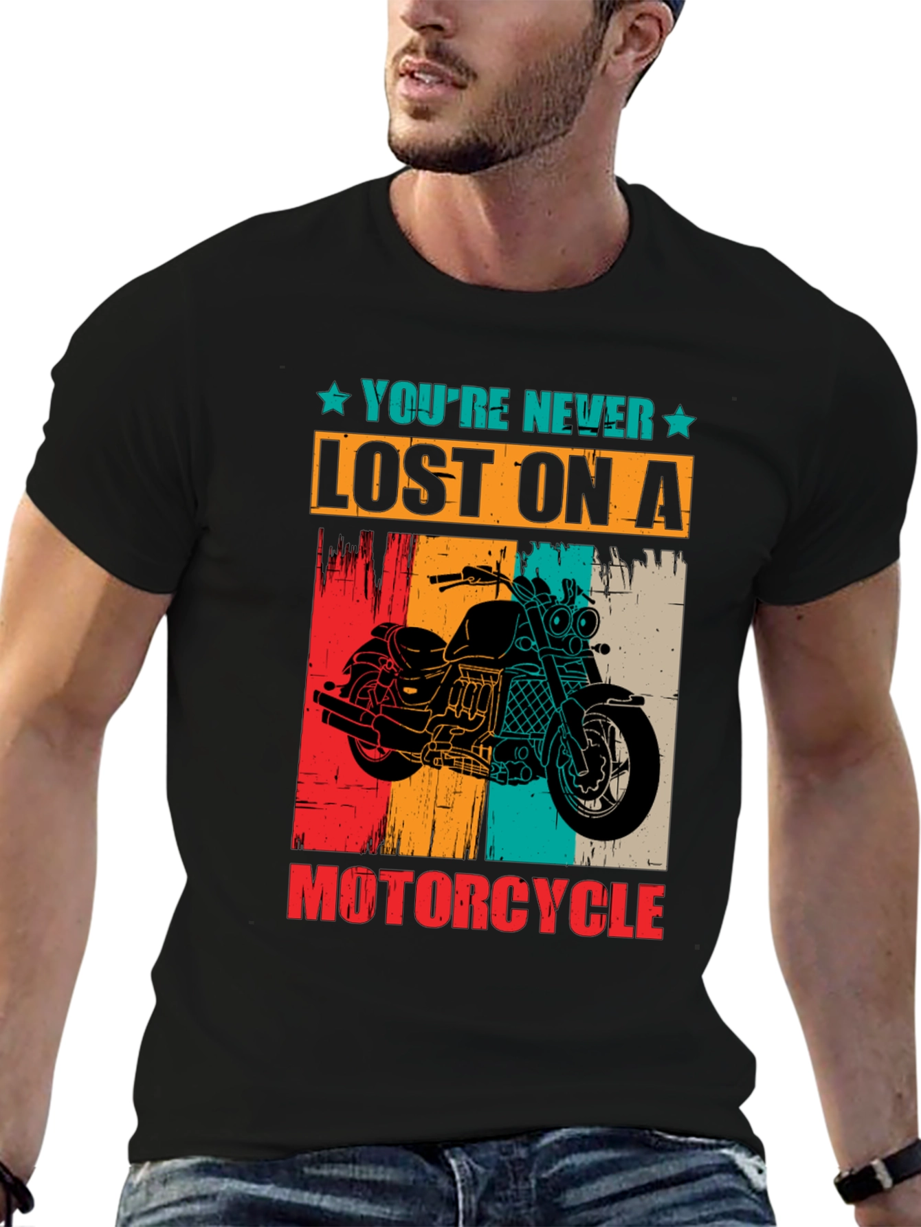 Youre Never Lost On A Motorcycle Graphic T-Shirt