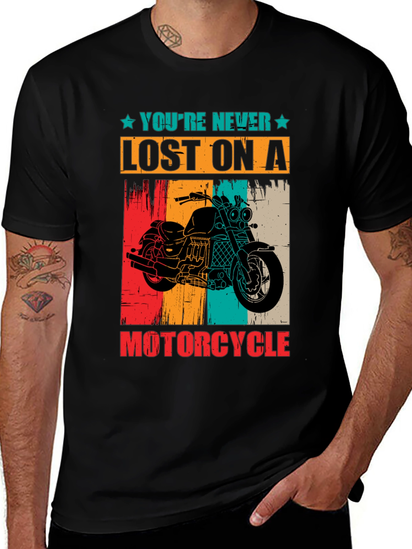 Youre Never Lost On A Motorcycle Graphic T-Shirt