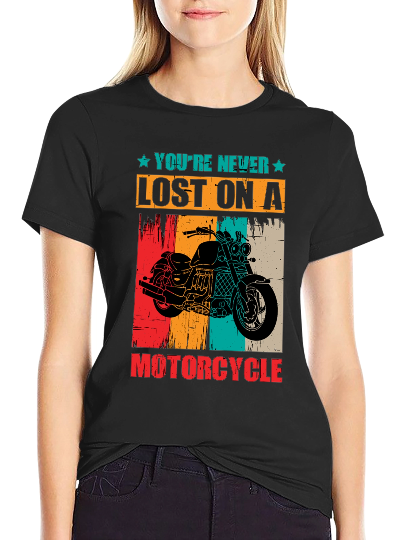 Youre Never Lost On A Motorcycle Graphic T-Shirt