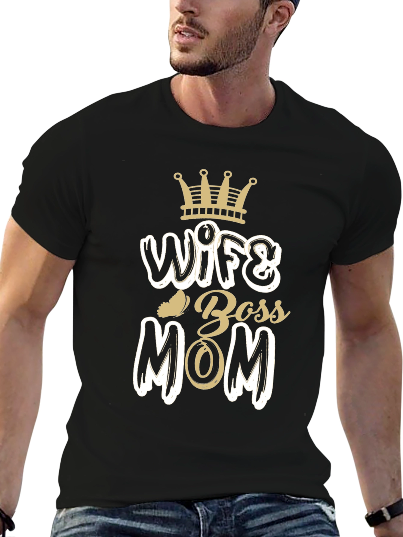 Wife Boss Mom Graphic Tee - Trendy Comfort