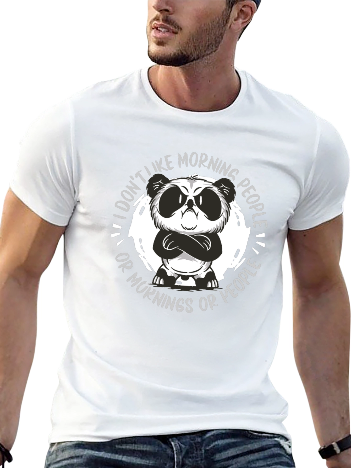 Grumpy Panda Morning People Graphic Tee