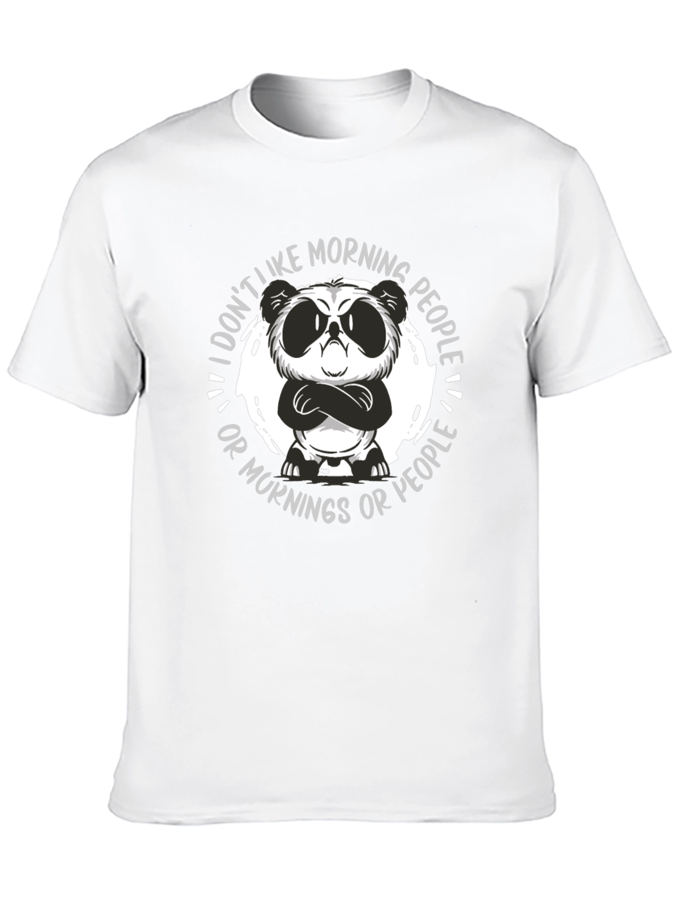 Grumpy Panda Morning People Graphic Tee
