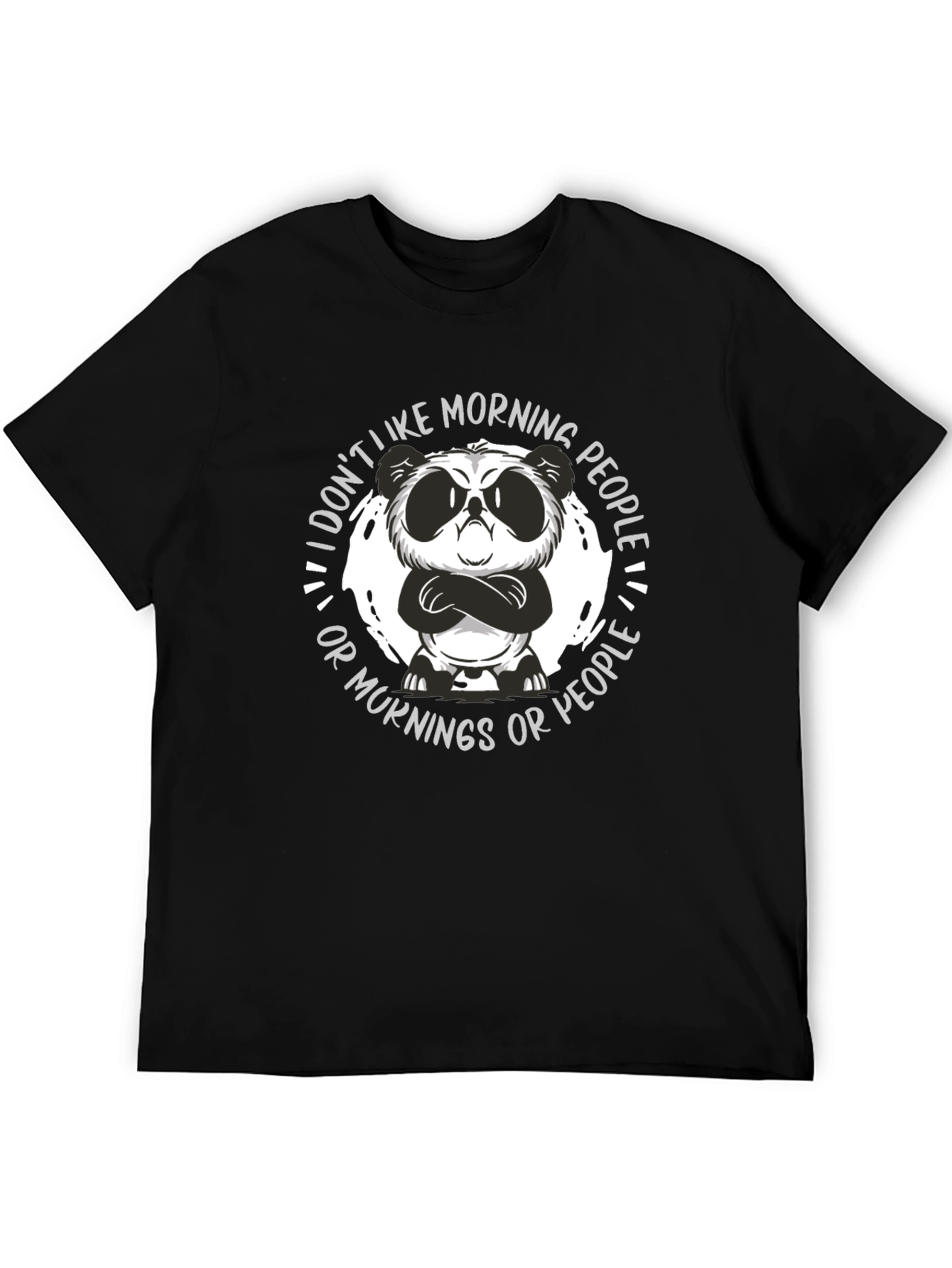 Grumpy Panda Morning People Graphic Tee