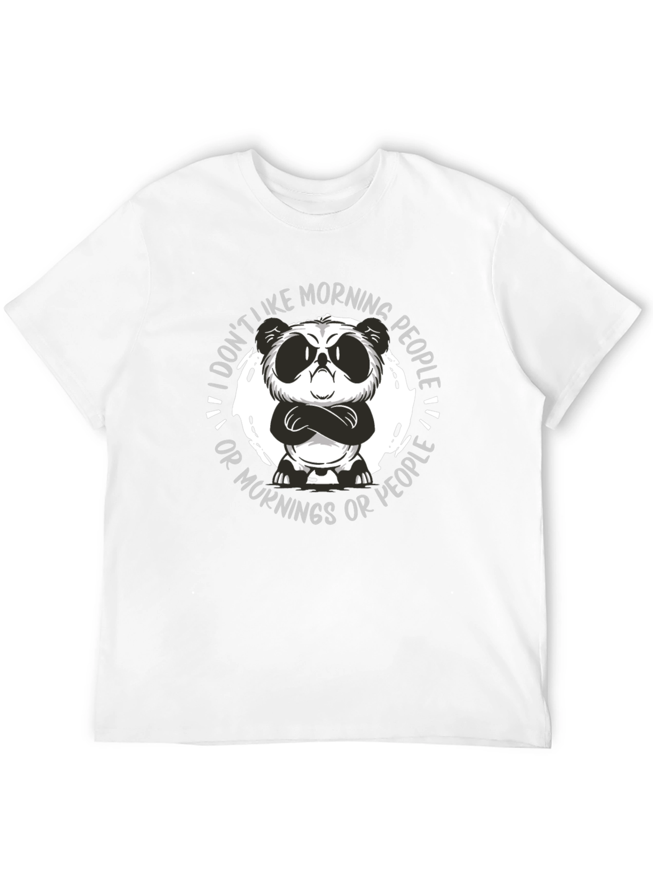 Grumpy Panda Morning People Graphic Tee
