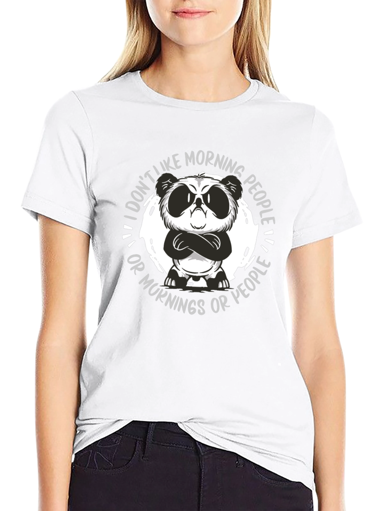 Grumpy Panda Morning People Graphic Tee