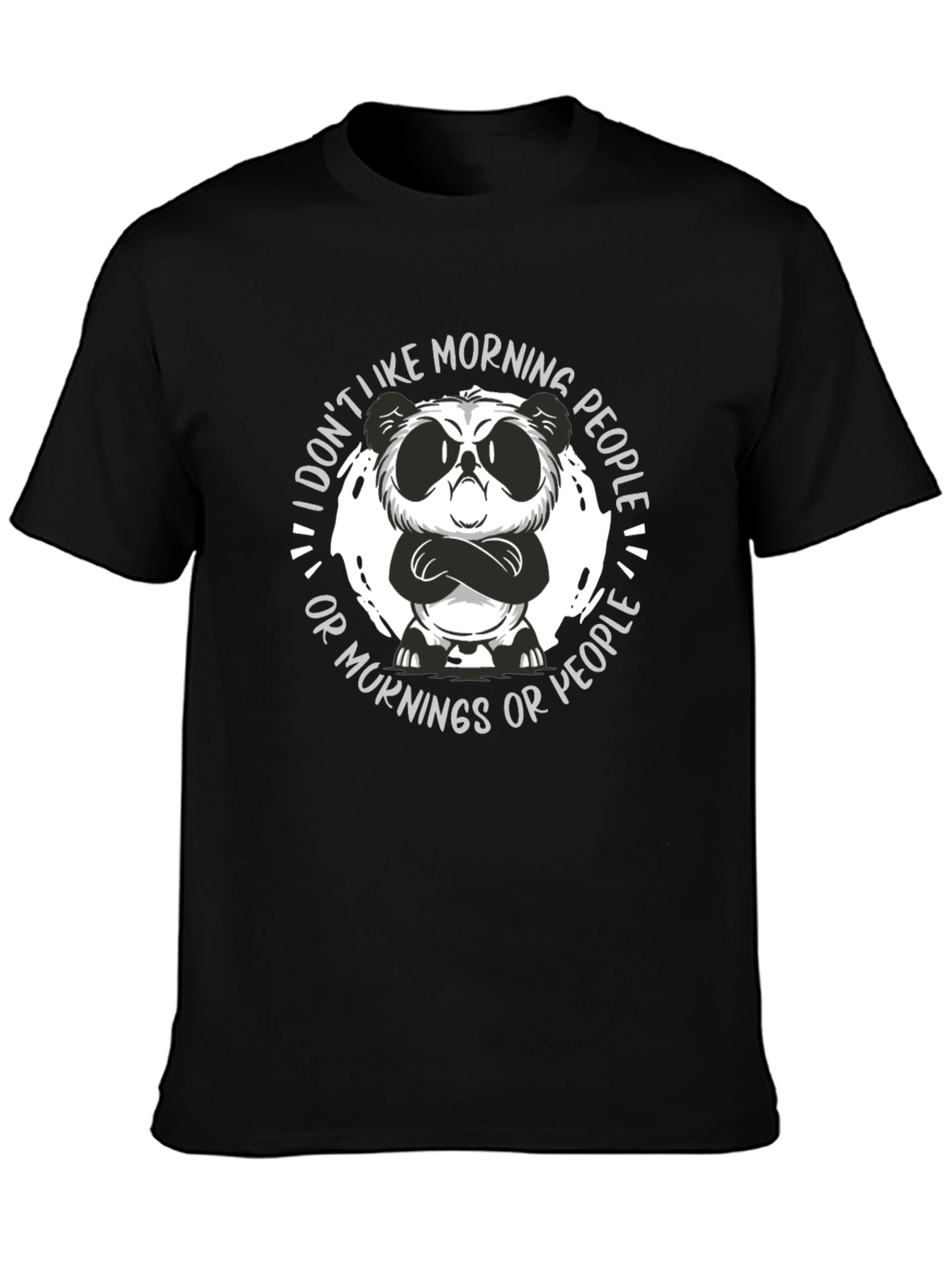 Grumpy Panda Morning People Graphic Tee