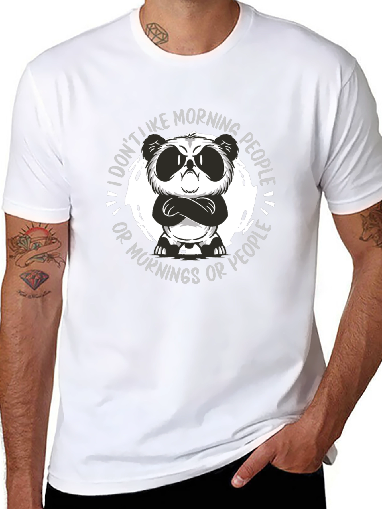 Grumpy Panda Morning People Graphic Tee