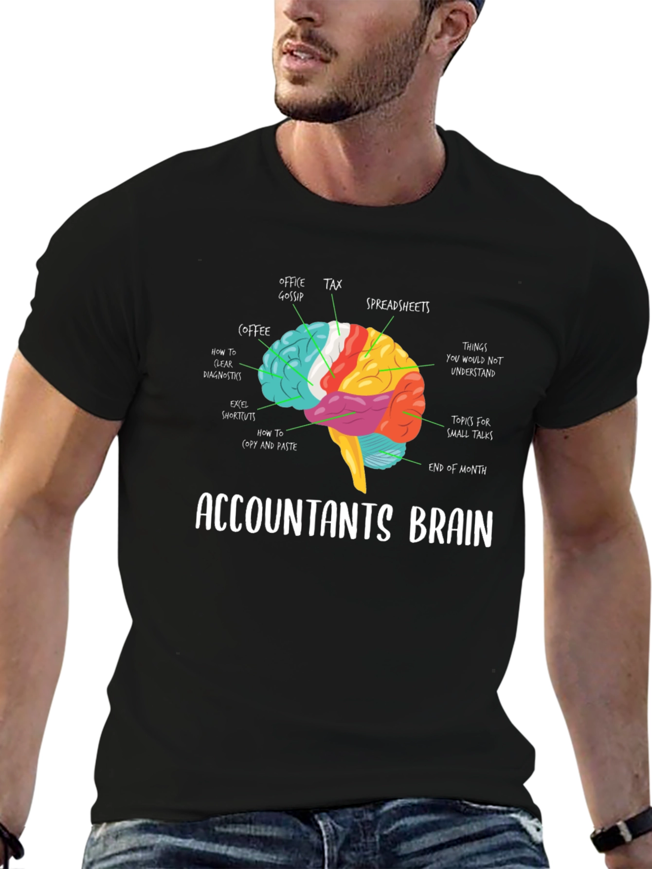 Accountants Brain T-Shirt - Funny Profession Tee