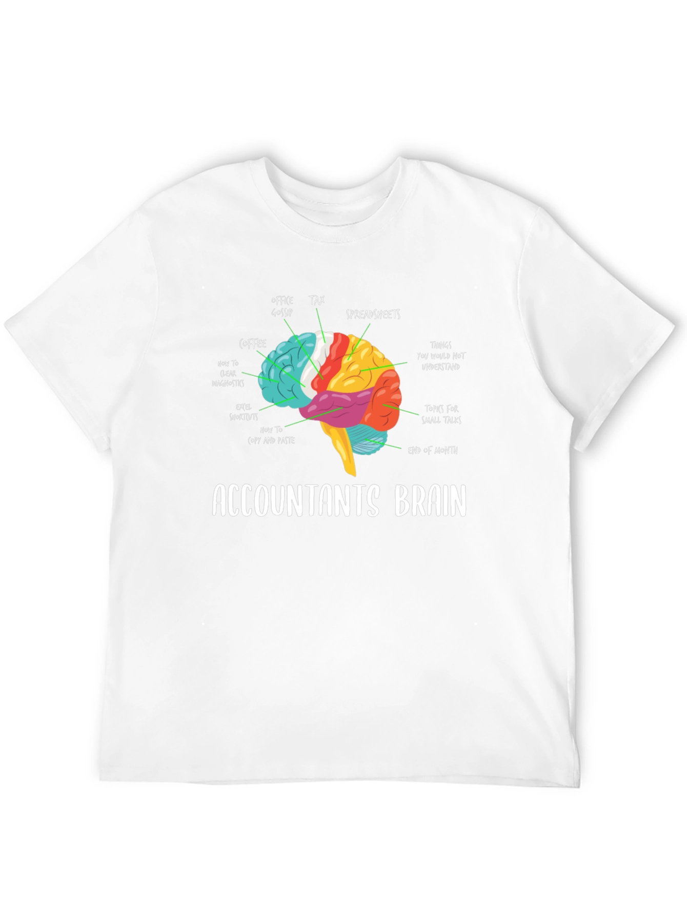 Accountants Brain T-Shirt - Funny Profession Tee