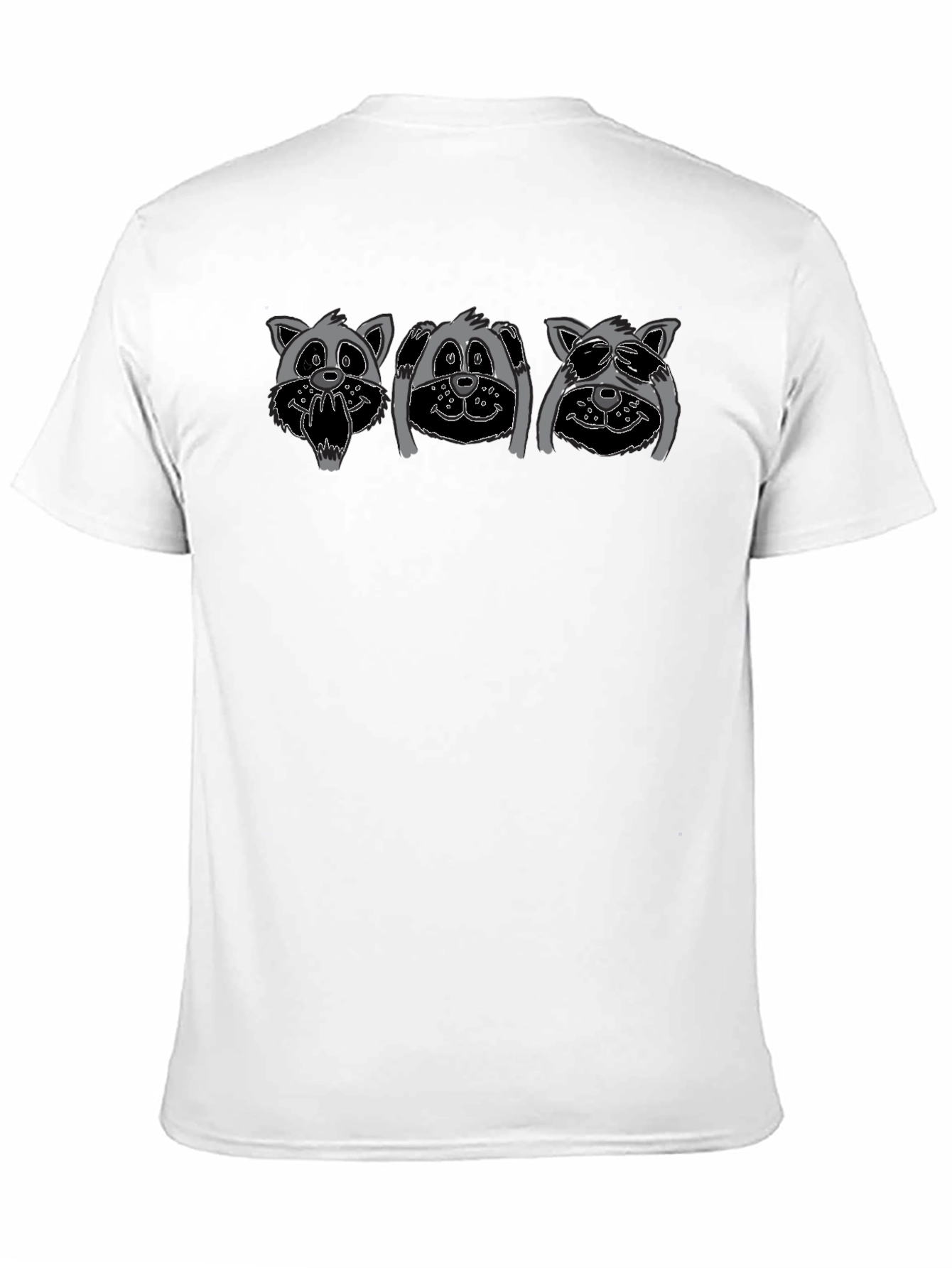 Hear See Speak No Evil Raccoon Graphic Tee