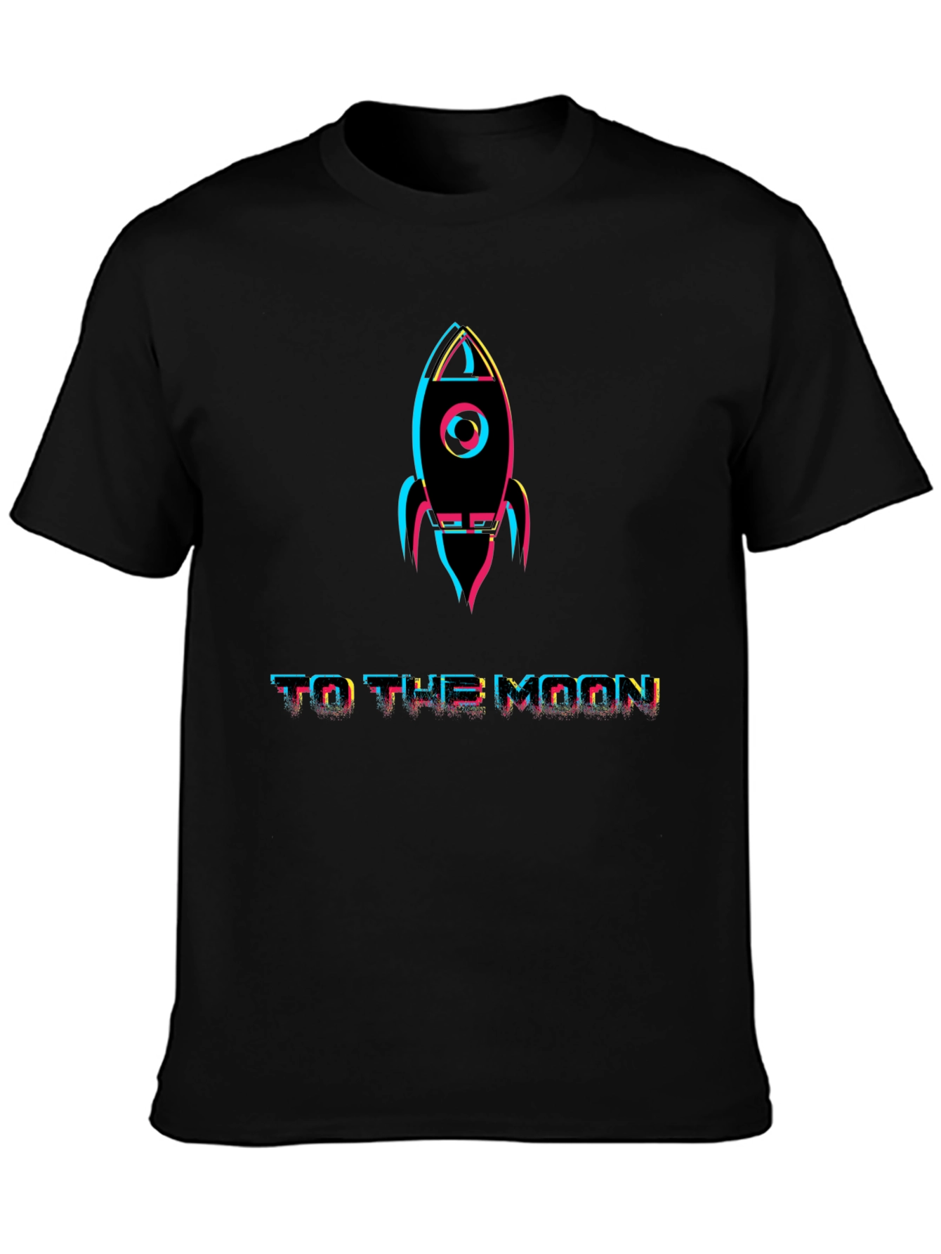 To The Moon Rocket Graphic T-Shirt