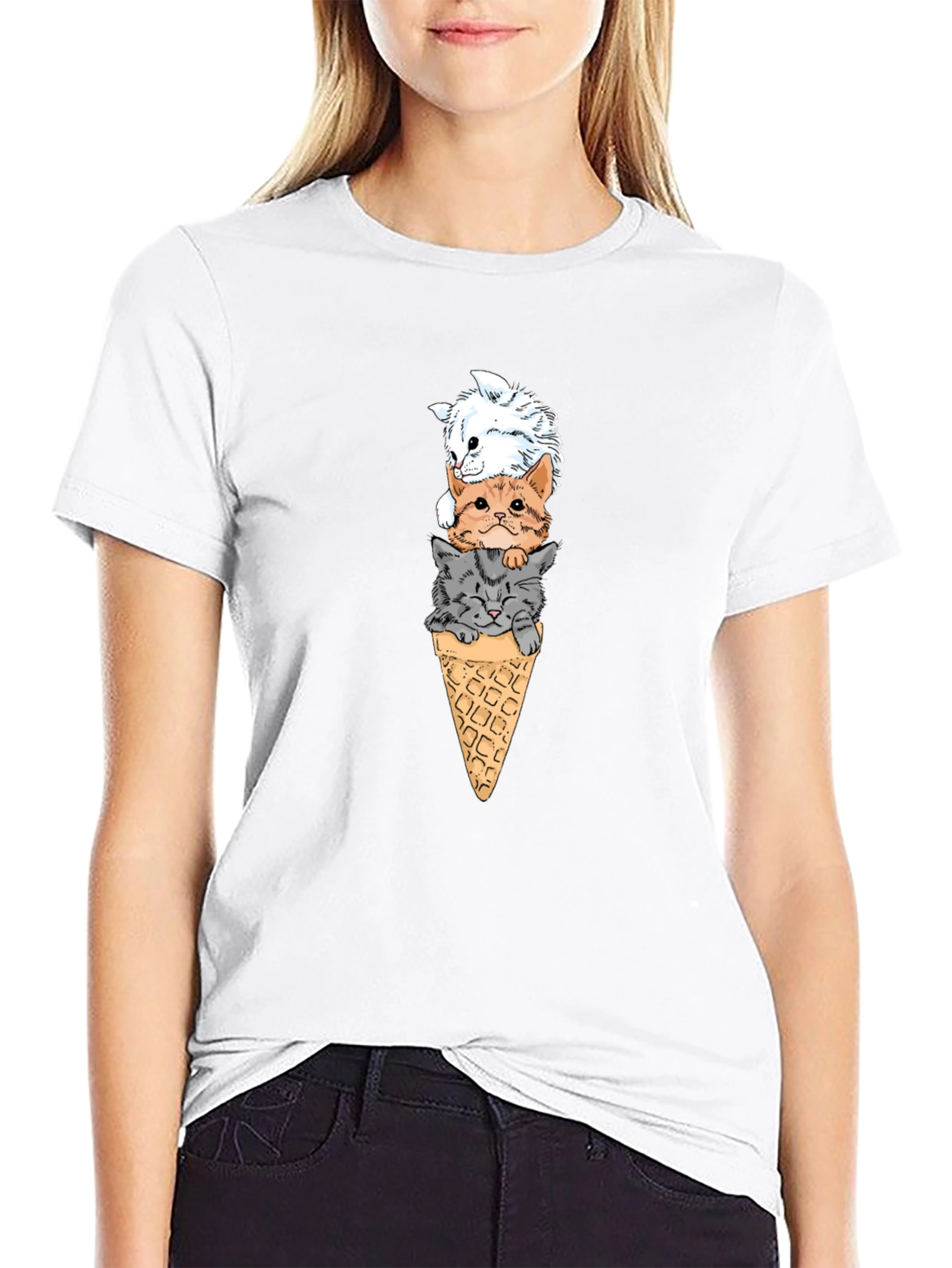 Cat Ice Cream Cone T-Shirt