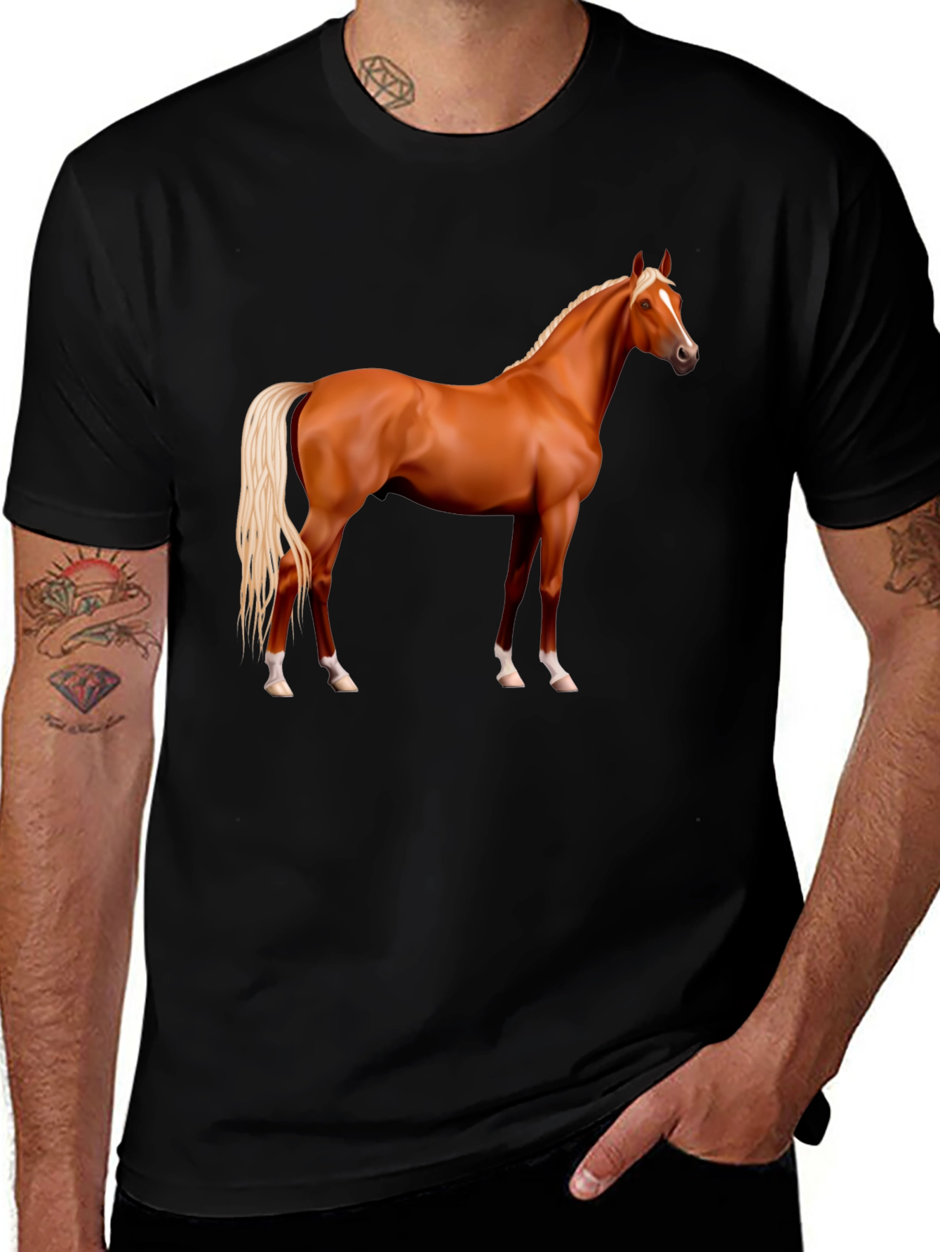 Horse Graphic T-Shirt - Stylish Equestrian Tee