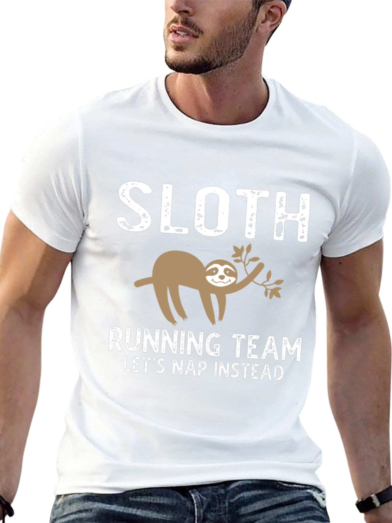 Sloth Running Team Black Graphic T-Shirt