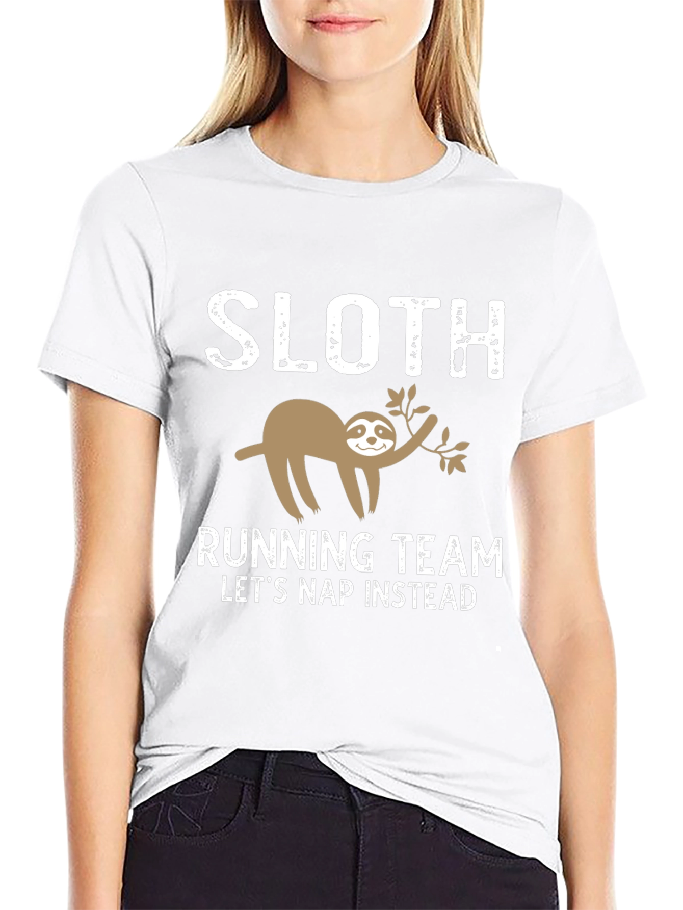 Sloth Running Team Black Graphic T-Shirt