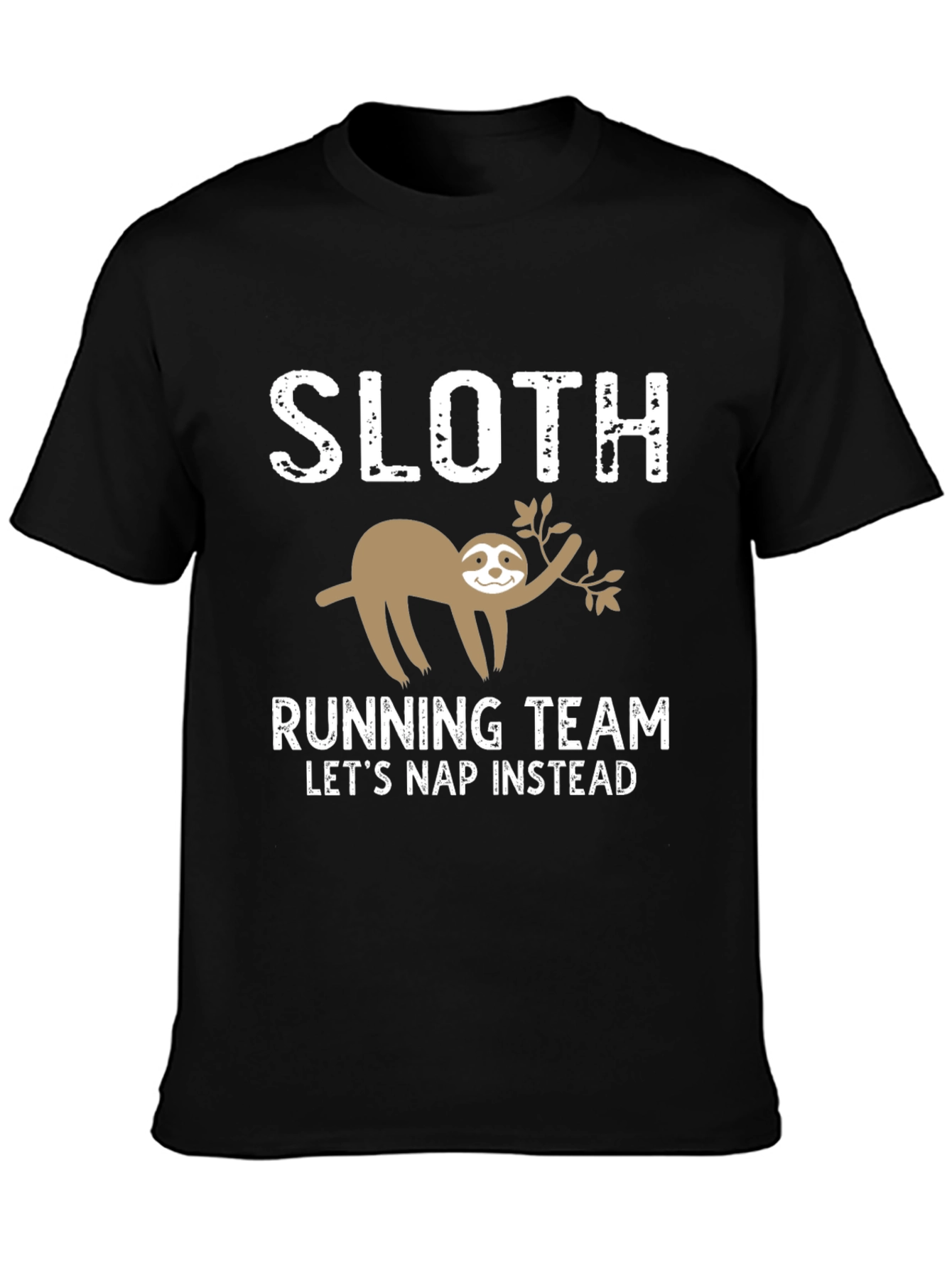 Sloth Running Team Black Graphic T-Shirt