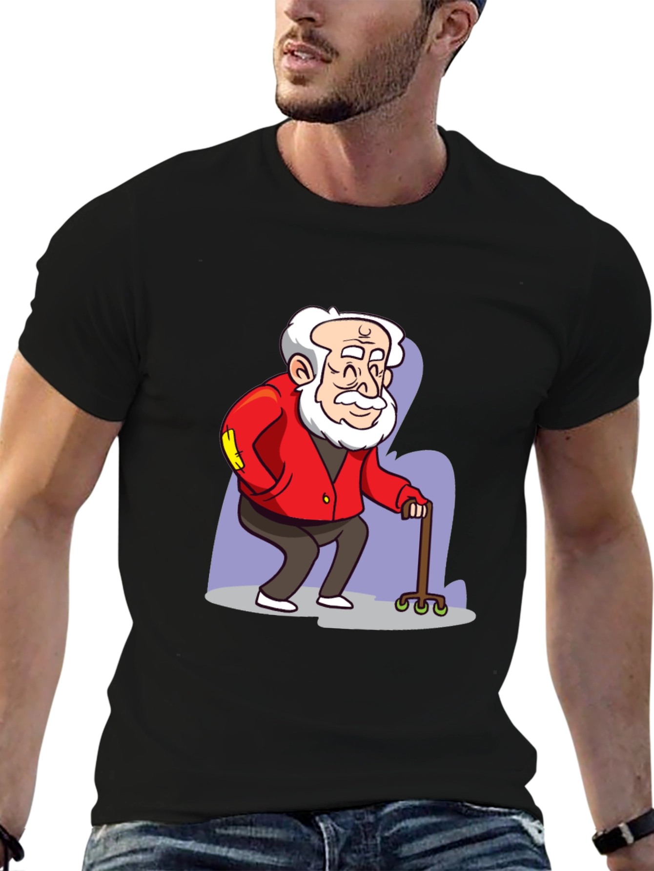 Cartoon Grandpa Graphic Tee