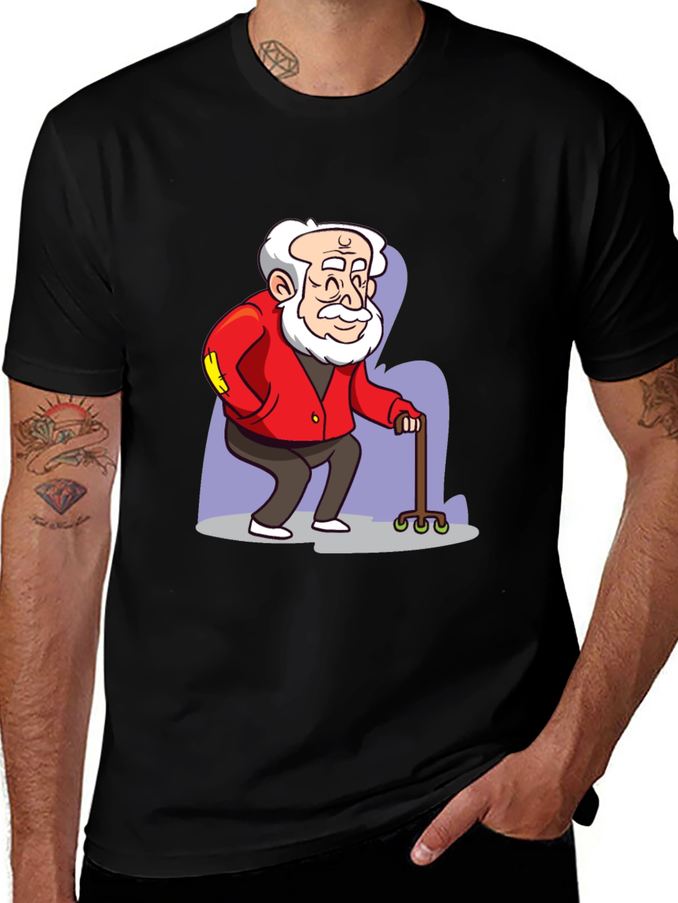Cartoon Grandpa Graphic Tee