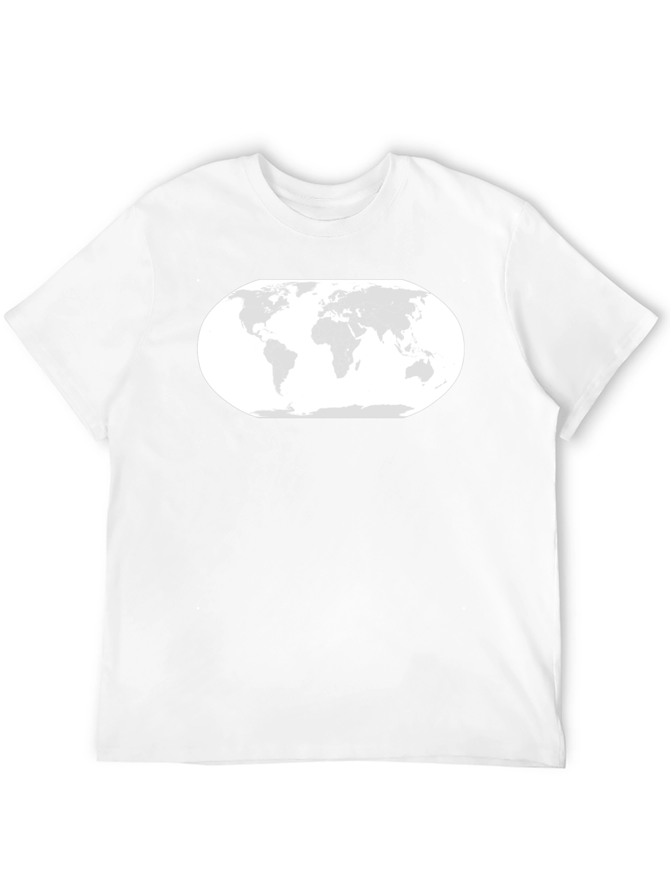 World Map Graphic Tee - Stylish Black T-Shirt