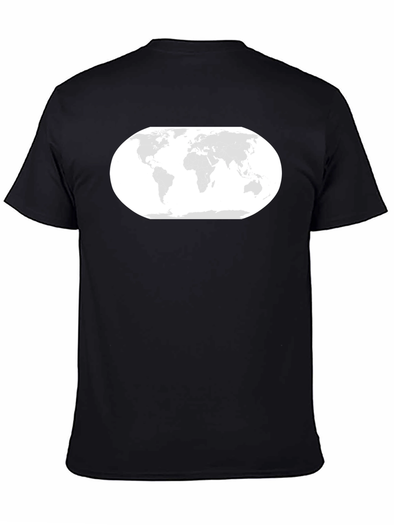 World Map Graphic Tee - Stylish Black T-Shirt