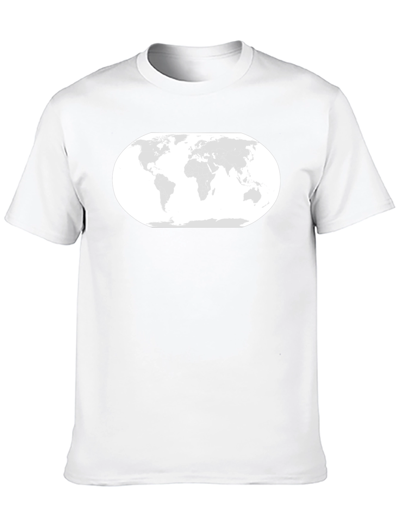 World Map Graphic Tee - Stylish Black T-Shirt