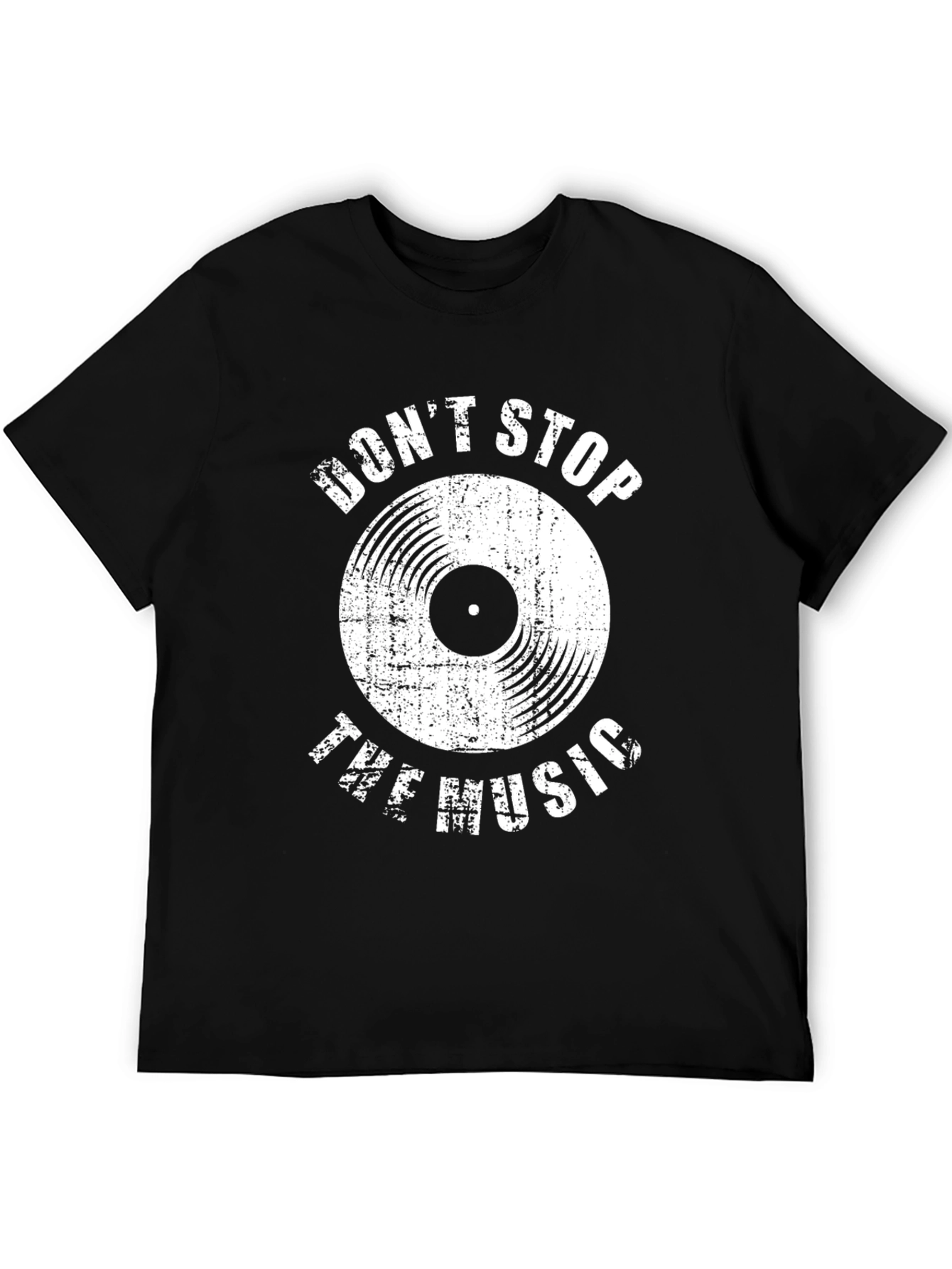 Dont Stop the Music Graphic Tee - Black