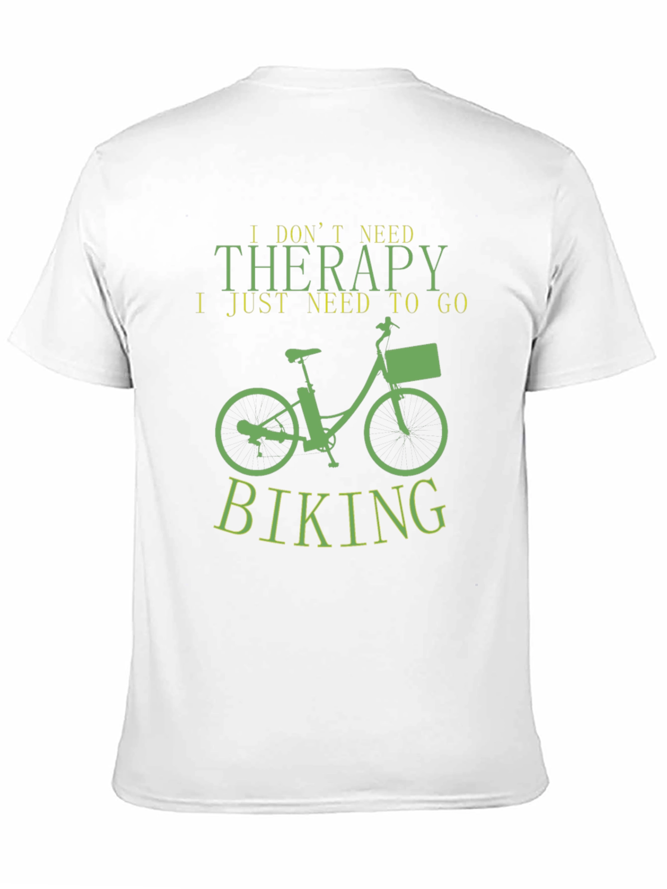 Therapy Biking T-Shirt - Black Funny Slogan Tee