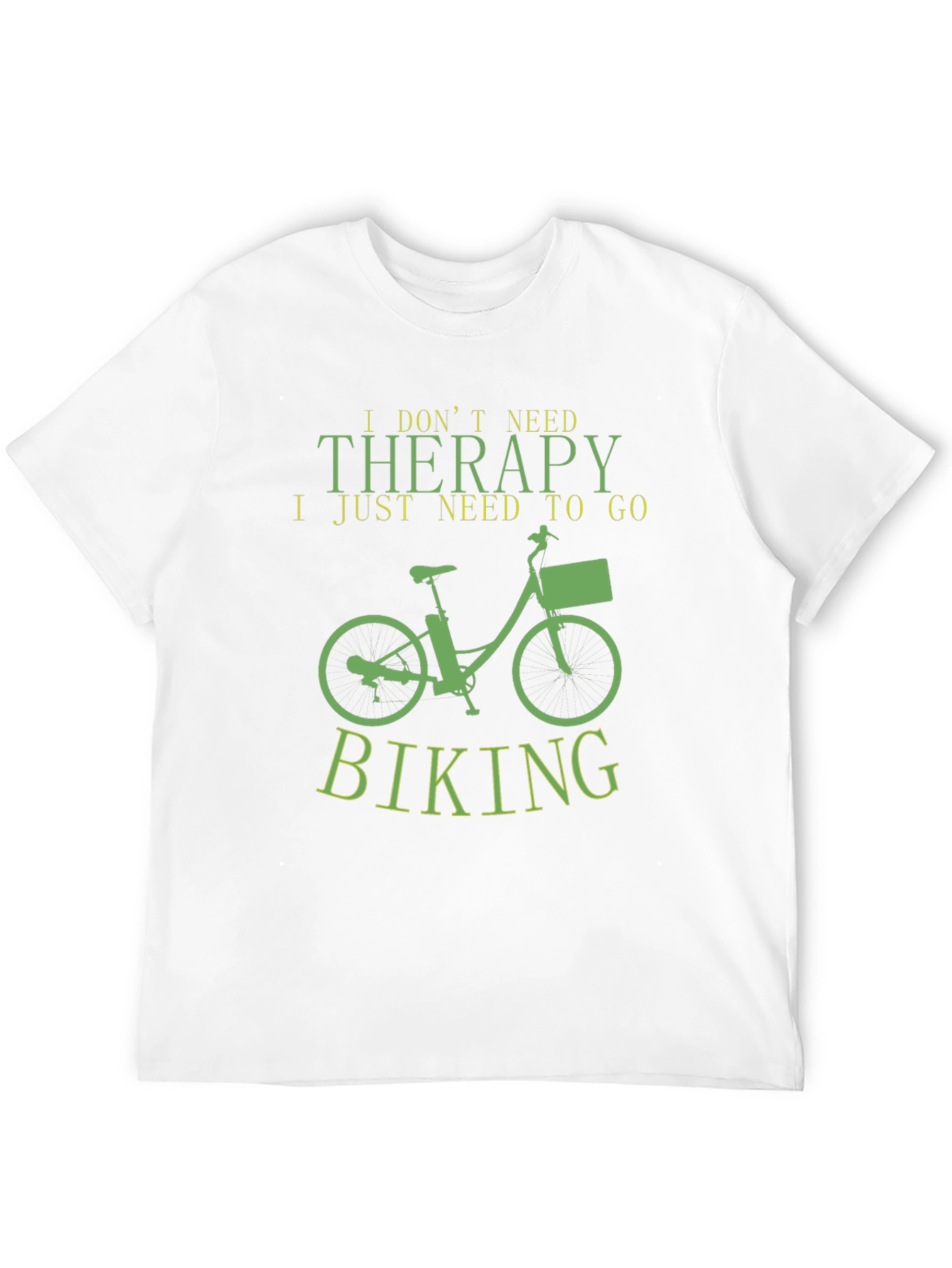 Therapy Biking T-Shirt - Black Funny Slogan Tee