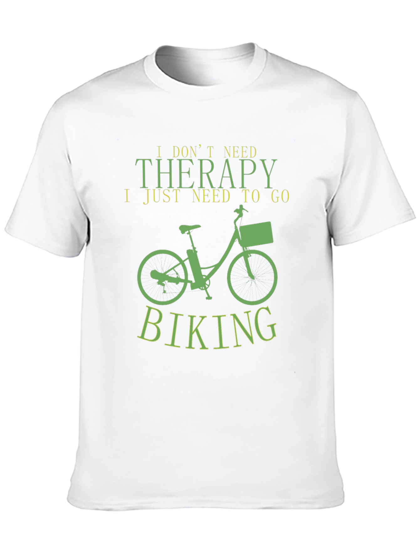 Therapy Biking T-Shirt - Black Funny Slogan Tee