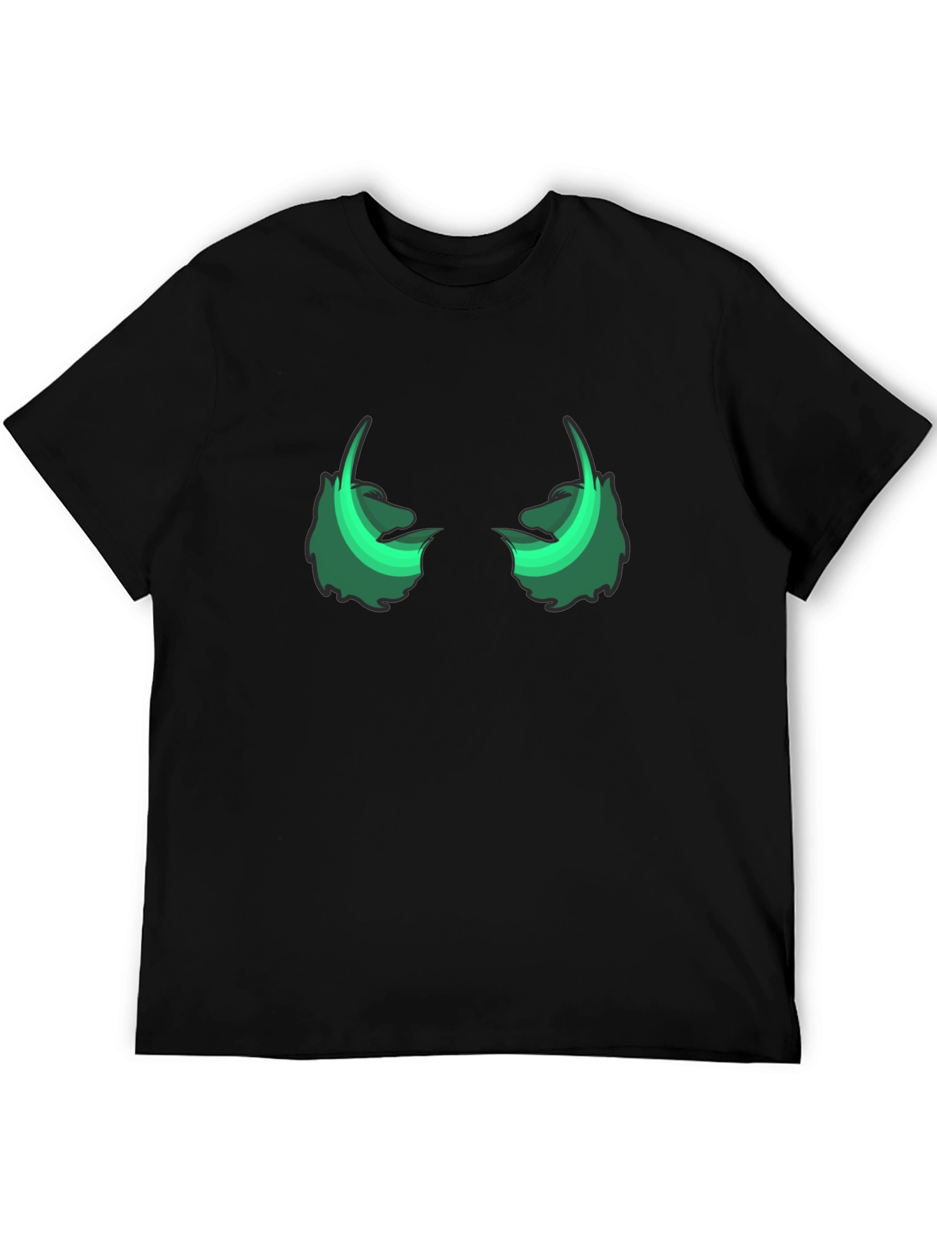 Glow-in-the-Dark Monster Eyes Black T-Shirt