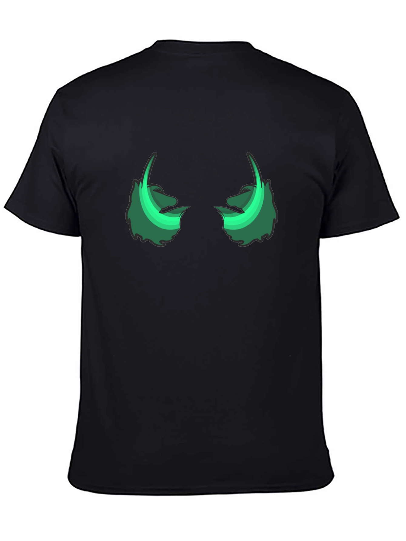 Glow-in-the-Dark Monster Eyes Black T-Shirt