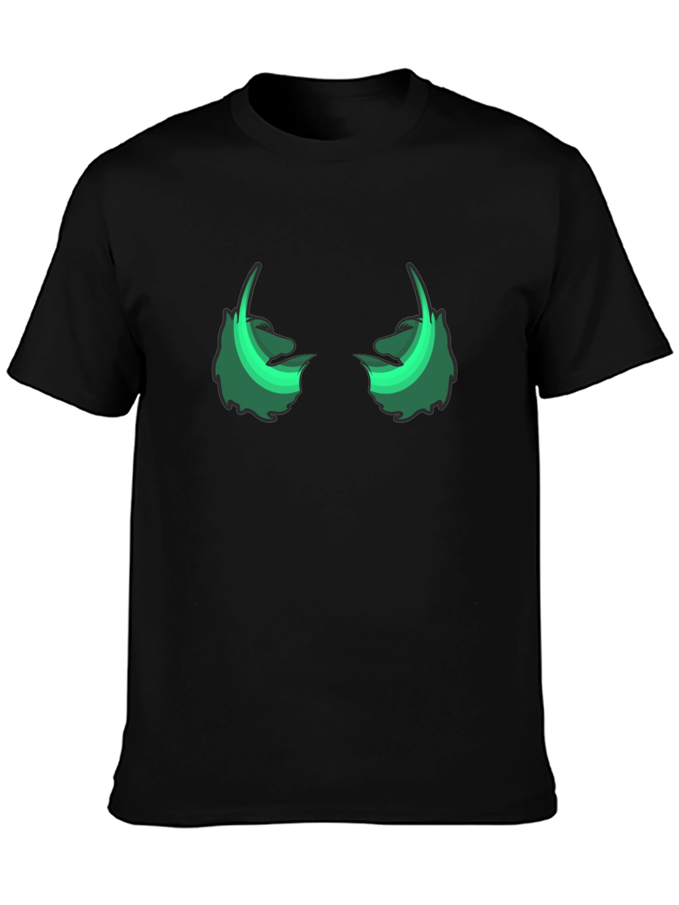 Glow-in-the-Dark Monster Eyes Black T-Shirt