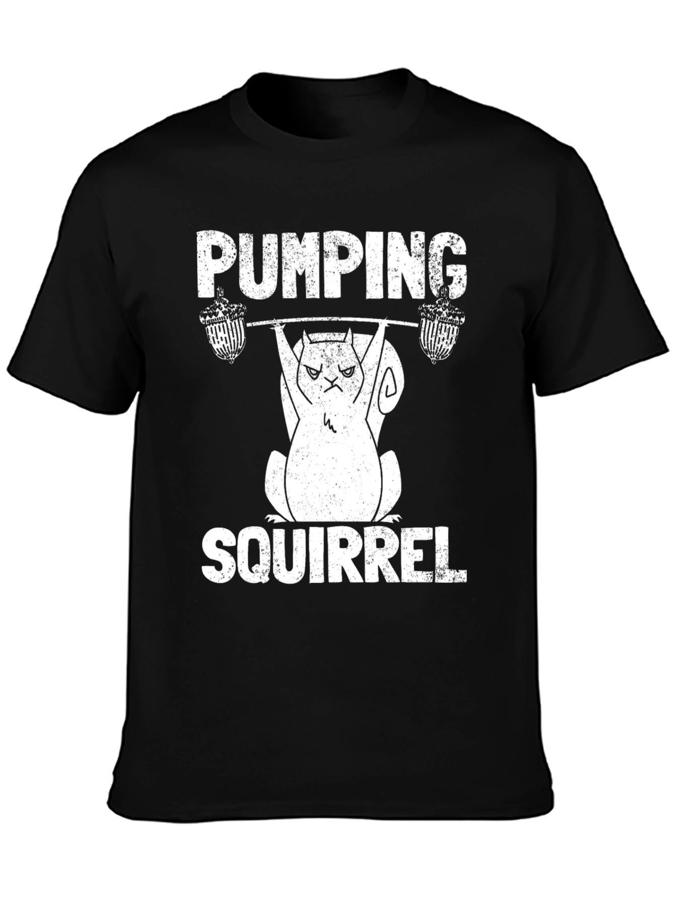 Pumping Squirrel T-Shirt - Funny Gym Workout Tee