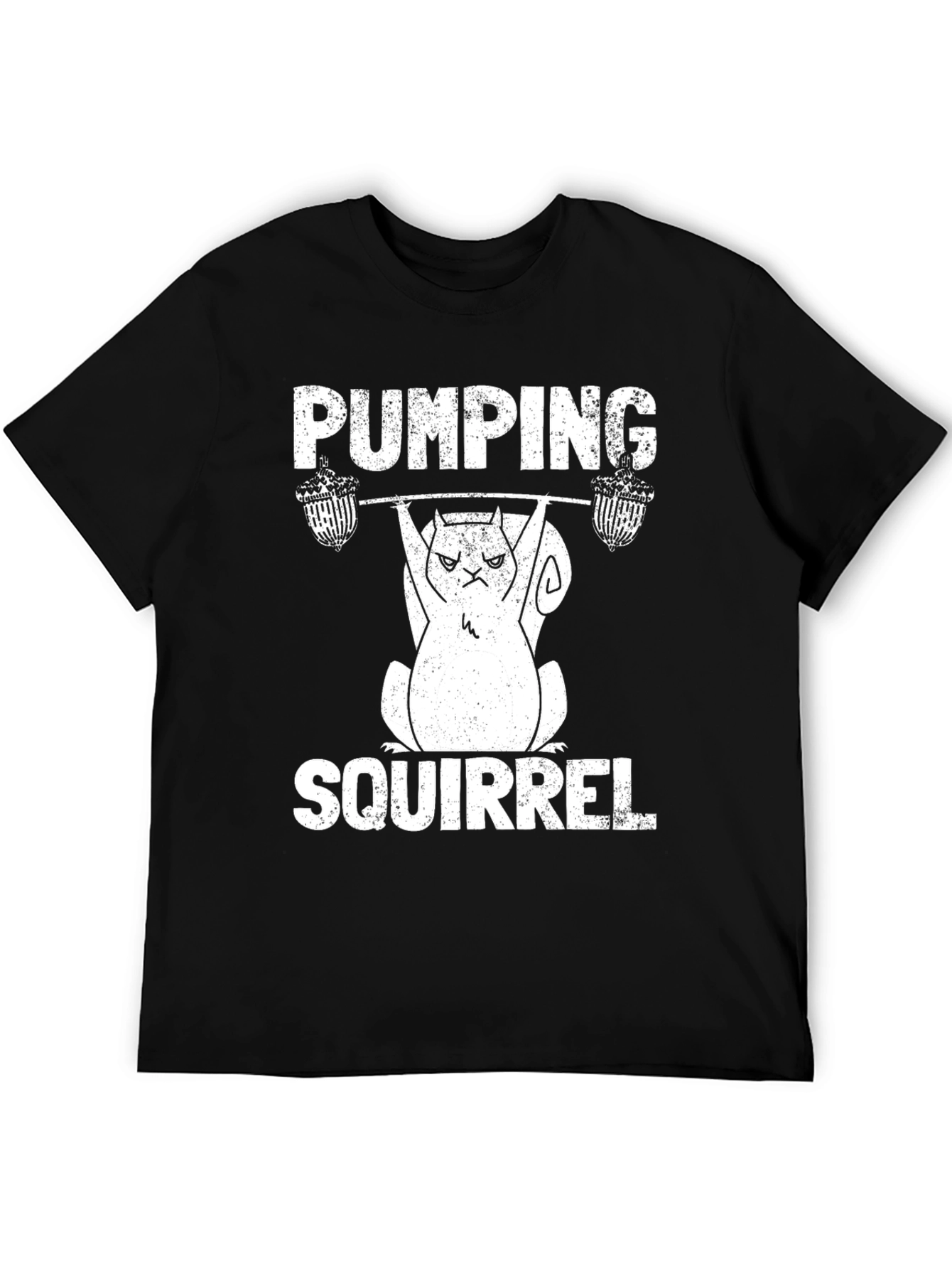 Pumping Squirrel T-Shirt - Funny Gym Workout Tee