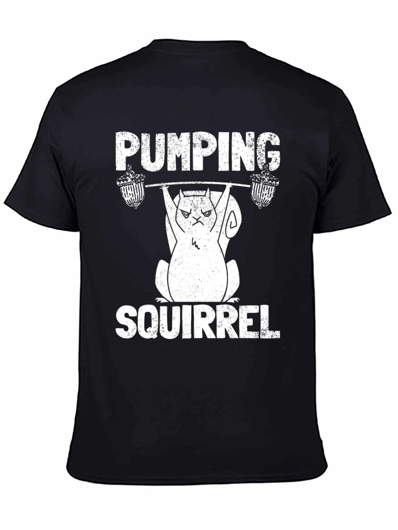 Pumping Squirrel T-Shirt - Funny Gym Workout Tee