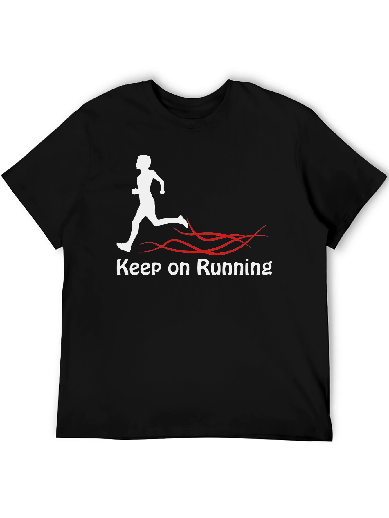Keep on Running Black T-Shirt