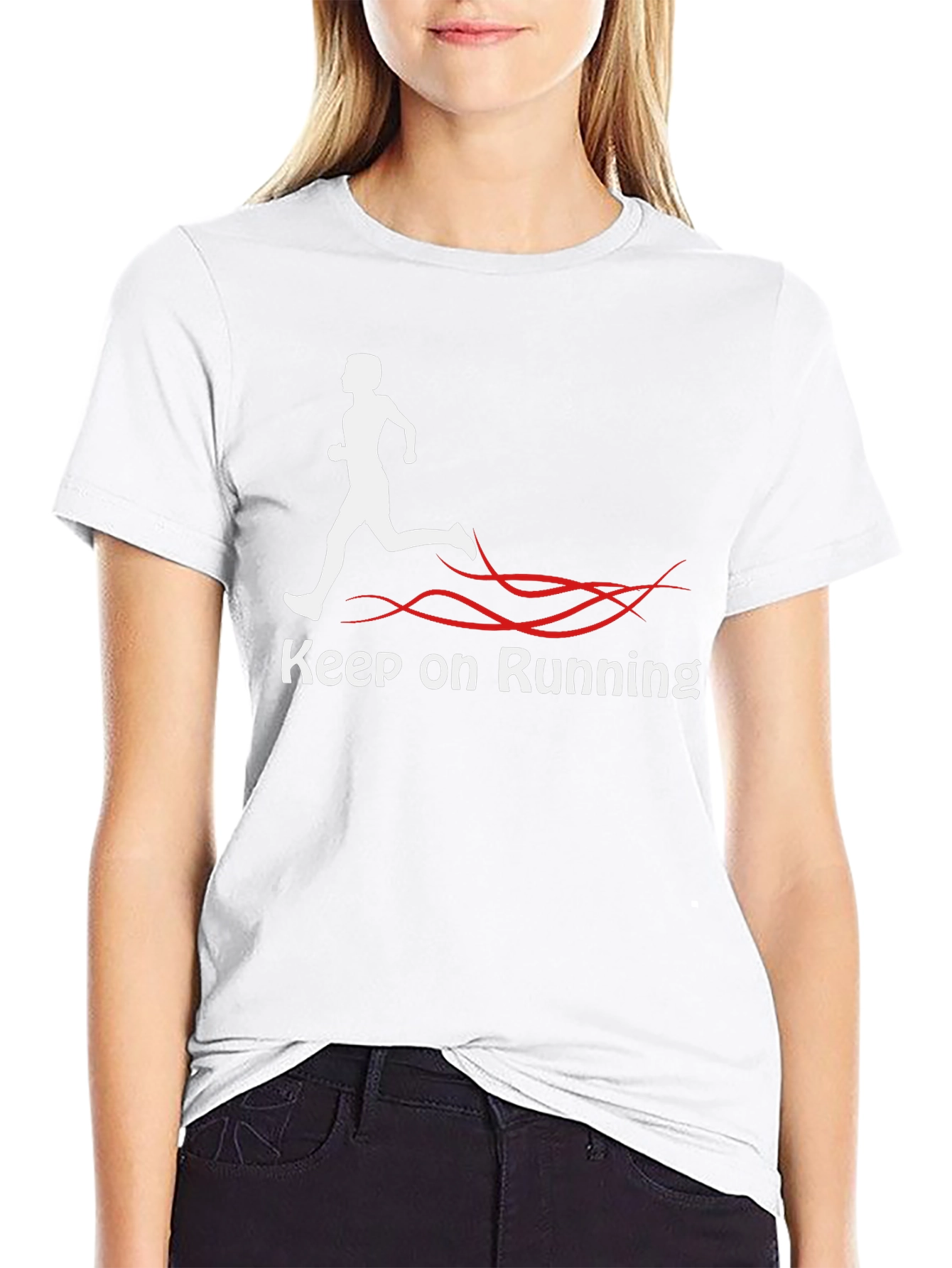 Keep on Running Black T-Shirt